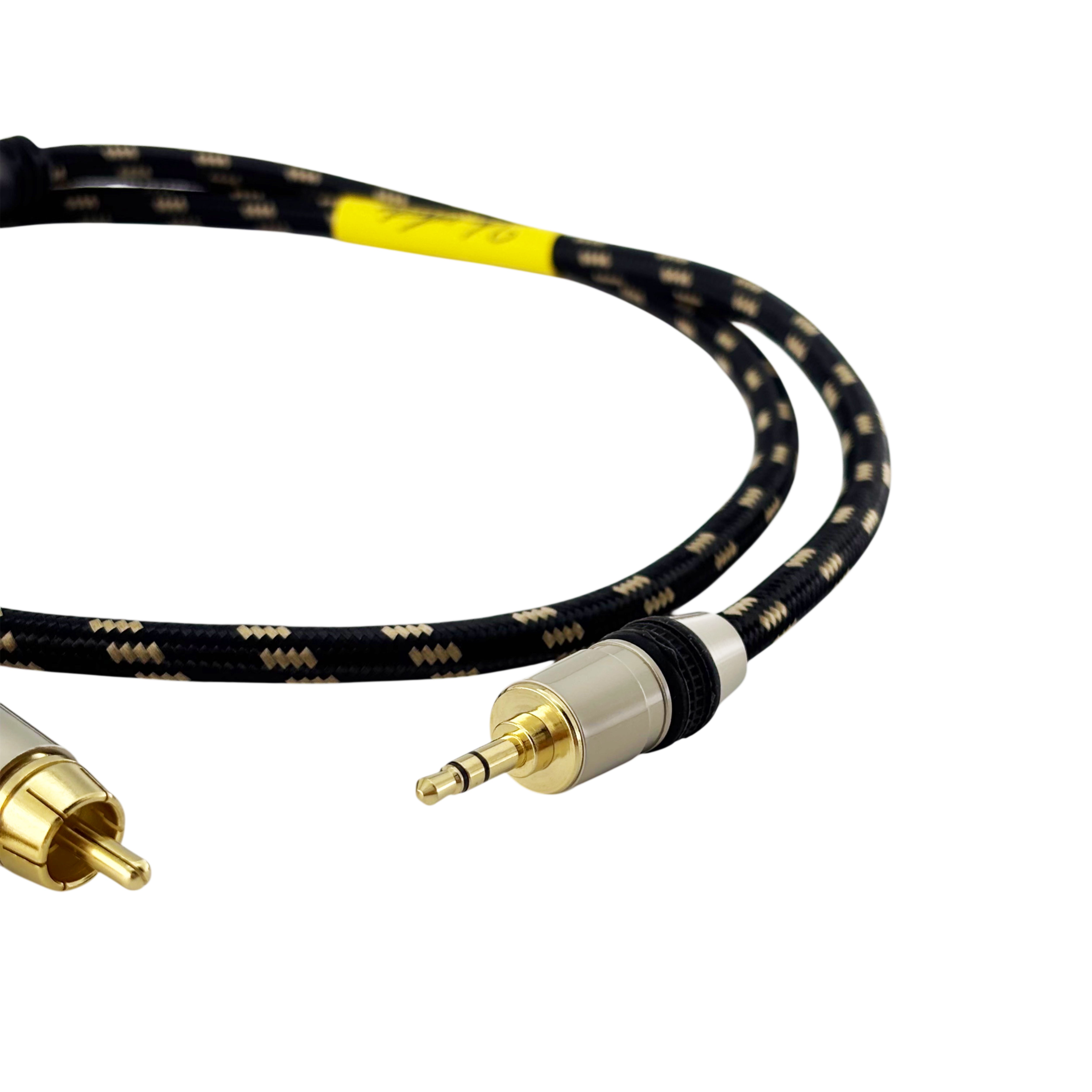 《黃標》3.5mm/2RCA無氧銅訊號線