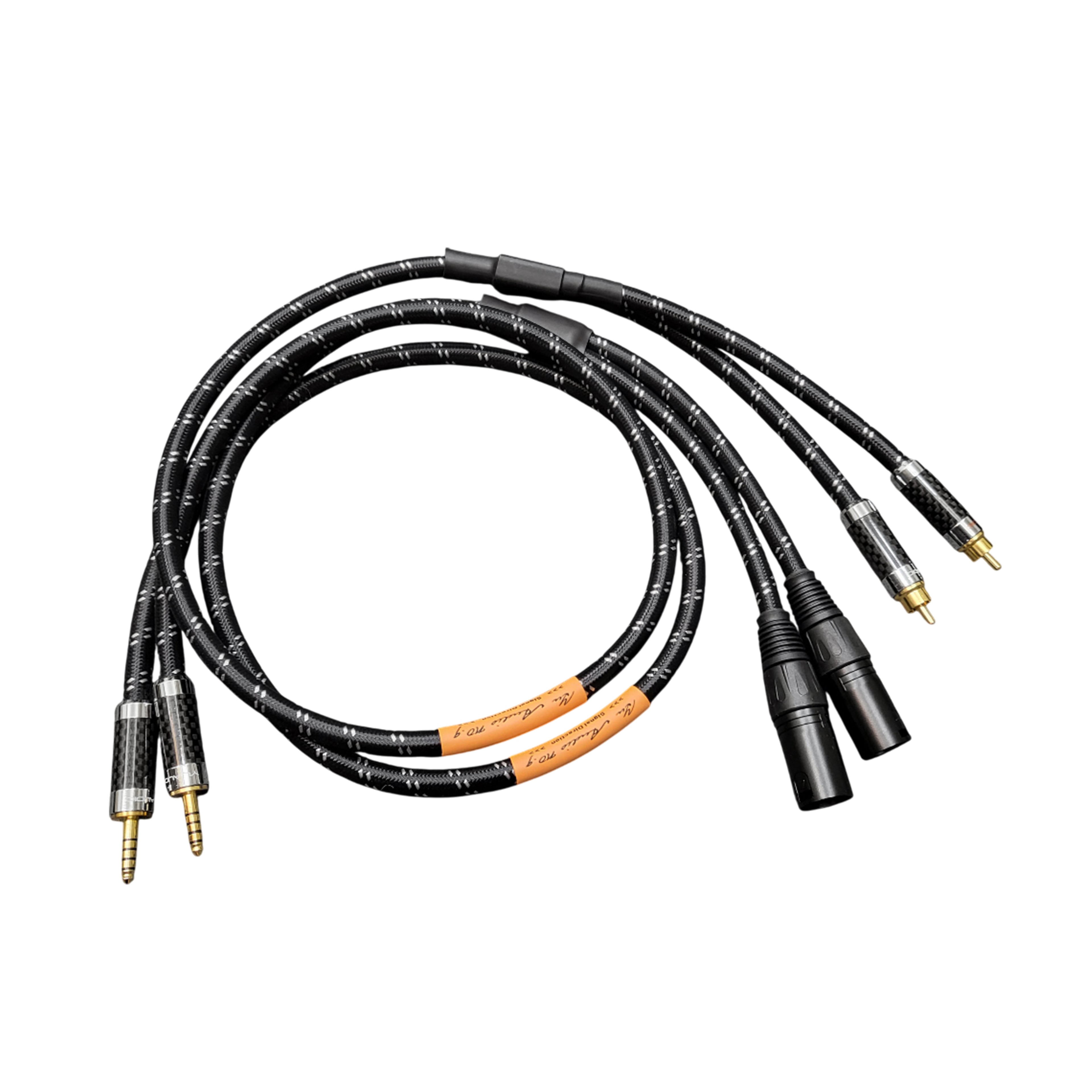 《NO.9》3.5mm/2RCA 碳纖維鍍銀線