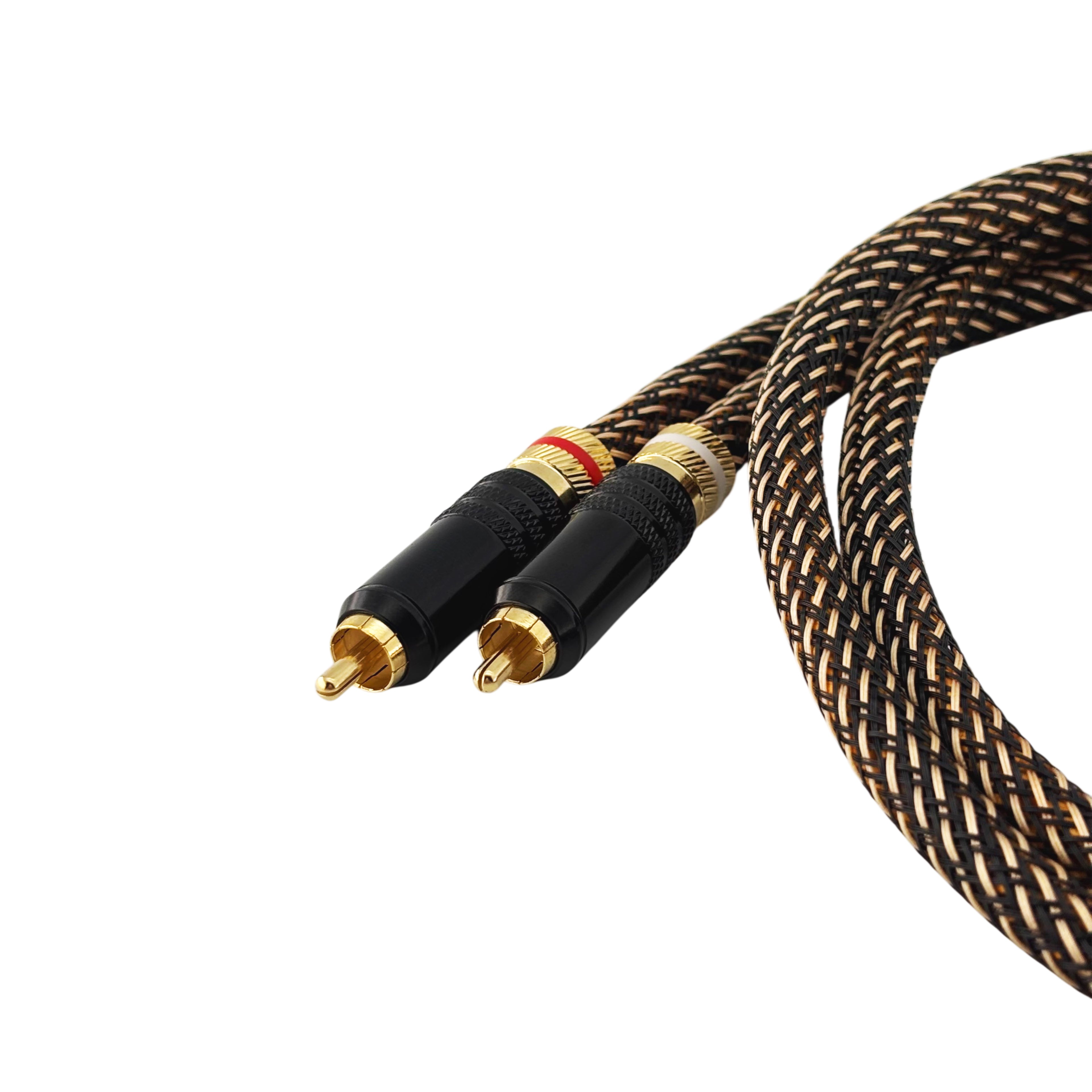 紅銅布 2RCA訊號線