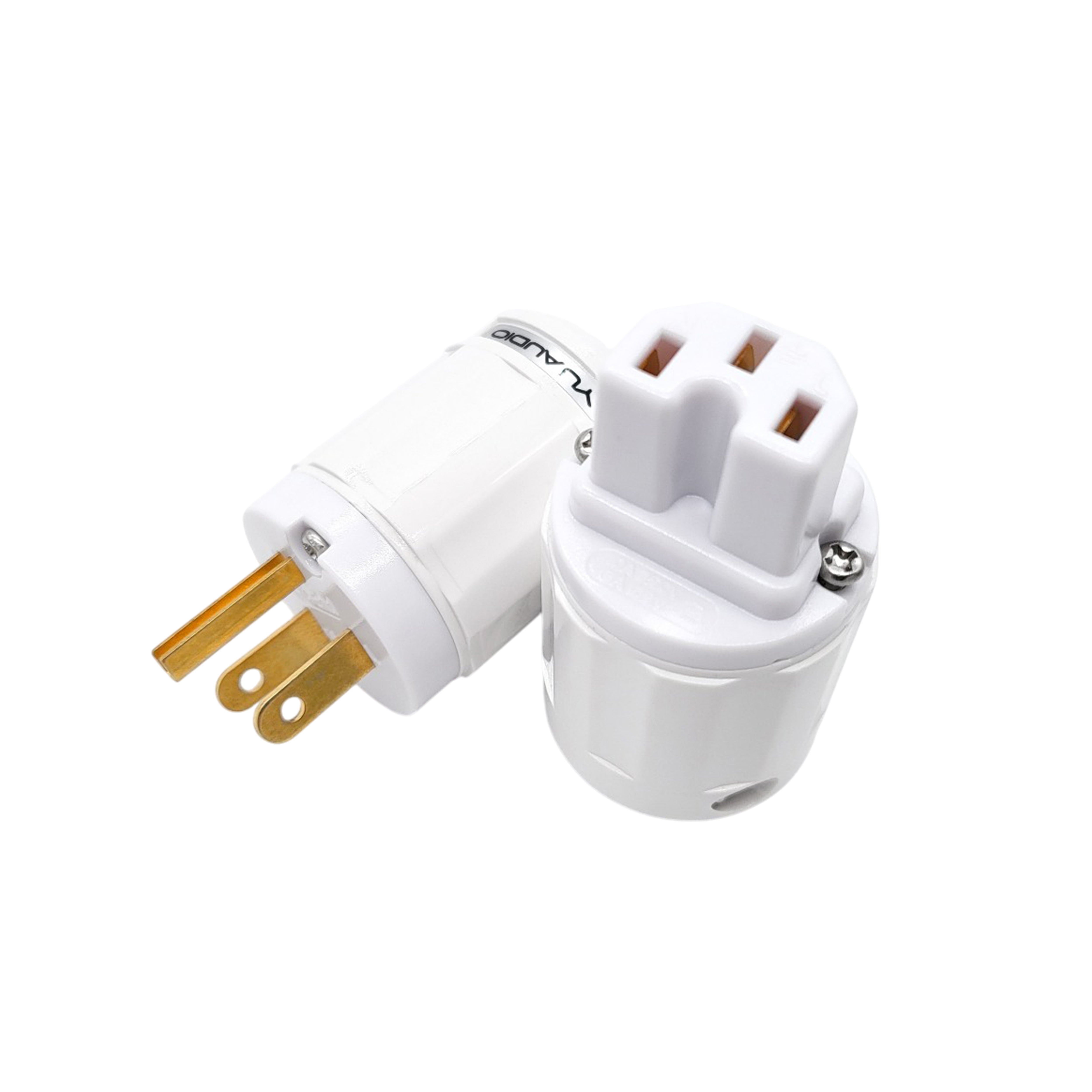 磷銅鍍金 電源插頭 - 公頭+母頭 / 一組
